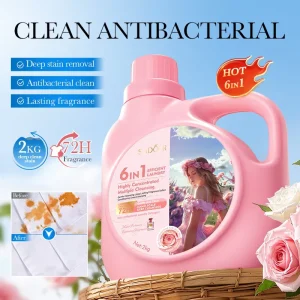 Rose Fragrance Laundry Liquid Detergent, Antibacterial Stain Remover