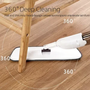 Rotatable Spray Mop Strong Decontamination Easy Rinse Mop for Shop Office Residential Floor Maintenance
