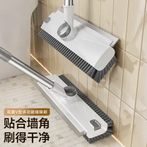 Rotating Floor and Crevice Brush, Plastic, Bathroom Cleaning Tool, Model C16