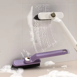 Rotating Multifunctional Gap Cleaning Brush with Hard Bristles 2 in 1 Bathroom Tile Seamless Floor Brush Without Dead Corners