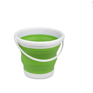Round Foldable Plastic Bucket with Mesh Bag