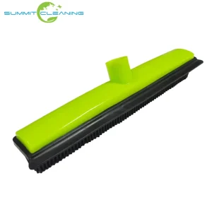 Rubber Broom for Carpet Pet Hair Remover Carpet Rake with Squeegee Broom for Floor Cleaning Long Handle Push Broom NO.8706