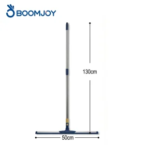 Rubber Plastic EVA Multi Size Floor Squeegee, 45cm Head, Hanging Storage, Telescopic Rod 77-130cm, Bathroom, Living
