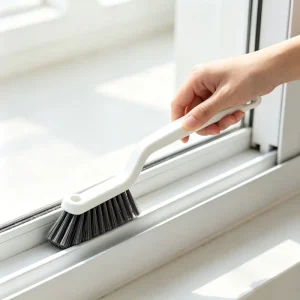 S-Curve Long Plastic Handle Bristle Toilet Brush for Bathroom Gap Cleaning