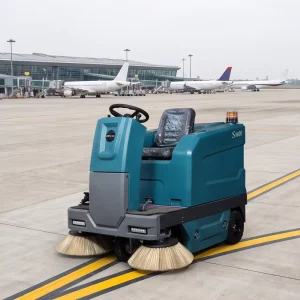 S1400 Electric Ride-On Floor Sweeper with Dust Control System