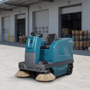 S1400 Heavy-Duty Ride-On Floor Sweeper with Steel Chassis for Factories, Workshops, and Garages