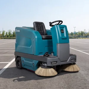 S1400 Industrial Ride-On Floor Sweeper with Warning Light for Outdoor and Indoor Use