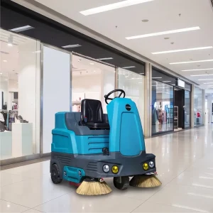 S1500 Ride-On Electric Floor Sweeper with Comfort Seat and Low Noise for Indoor and Outdoor Use