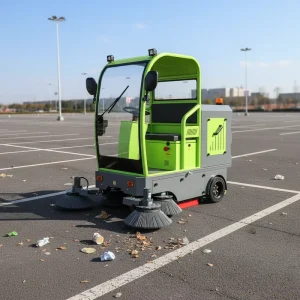 S1800 Electric Ride-on Self-Propelled Automatic Floor Sweeper with 1800mm Cleaning Width Semi-Enclosed Driver Cabin