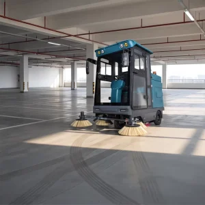 S2000 Ride-on Floor Sweeping Machine with 2480mm Overall Dimension Battery Operated