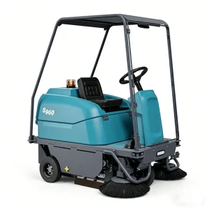 S960 Ride-On Floor Sweeper Cleaning Machine Battery-Powered for Mall Hotel Workshop