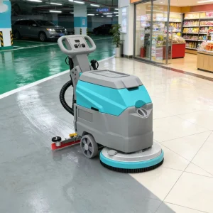 SBN 460 Walk Behind Self Propelled Electric Floor Scrubber 48V 1100W with 40 Gallon Hopper and 27 Inch Cleaning Path