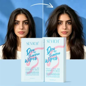SEVICH Hair Dry Shampoo Wipes No Rinse Shampoo Wipes for Oily Hair Quick Dry Oil Control Hair Cleansing Wipes 19ml