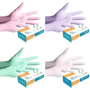 SH003 12-Inch Powder-Free Synthetic Rubber Gloves for Food Cooking, Beauty, Kitchen, Dishwashing, and Household Cleaning
