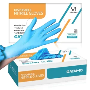 SN023 for for Pcs Blue Nitrile Gloves Powder Free EN420 Certified Sizes S M L XL Dental Examination Gloves