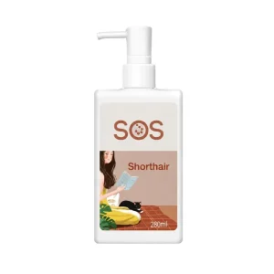 SOS Cat Shampoo 280ml Formula for Short-Haired Cats Bathroom Use All Seasons