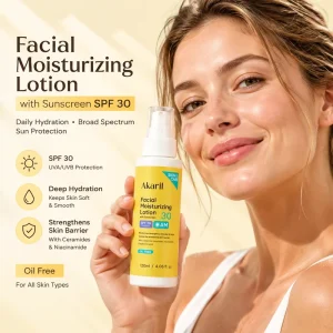 SPF30 Facial Moisturizing Lotion 120ml Ceramide Niacinamide Hyaluronic Acid Oil Free UVA UVB Daily Sun Protection Lotion