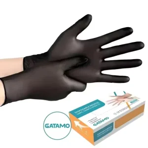 SV005 Gatamo Disposable Black Examination Food Grad Gloves Black Vinyl Gloves Powder Free Exam Vinyl Gloves