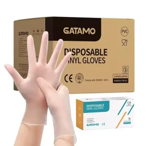 SV019 Food-Grade Powder-Free Transparent PVC Disposable Vinyl Exam Gloves