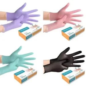 SV023 PVC Vinyl Exam Gloves for Household, Kitchen, and Cleanroom Use, Waterproof, Antistatic, Powder-Free, Smooth Texture