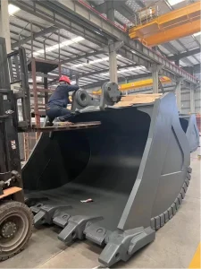 SY245 Steel Ditch Trench Mud Bucket Wide Low Profile Custom 25 Ton Excavator Attachment Farm Construction Use Flat