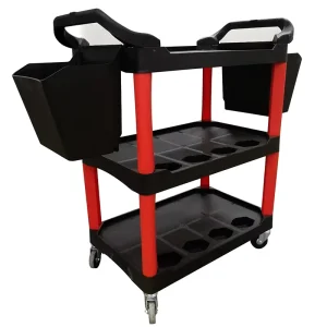 Safety Assured Durable PP Material 300lbs Load Capacity Reusable Customized Color and Logo Tool Push Cart for Car Washing