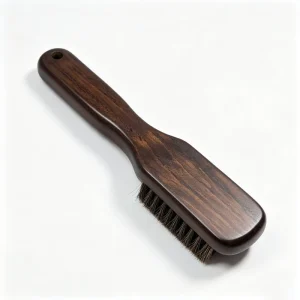 Sandalwood Wood Handle Removable Shoe Upper Cleaning Brush with Plastic Bristles for Home Use