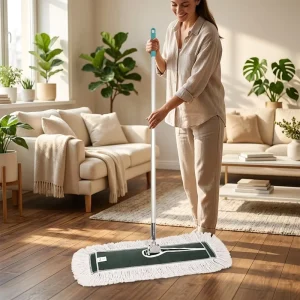 Sanitary Color Coded Dust Mop 360 Swivel Flat Mop Aluminum Handle CE Certified for Hospital School Floor Cleaning