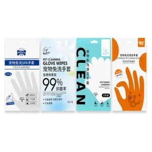 Scented Disposable Pet Dog Cat Bathing Wet Wipe Cleaning Gloves