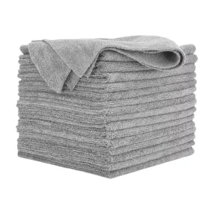 Scratch Proof Lint Free Microfiber Edgeless Cleaning Cloth High Density Rapid Water Absorption Motor Care Rags 280GSM Durable