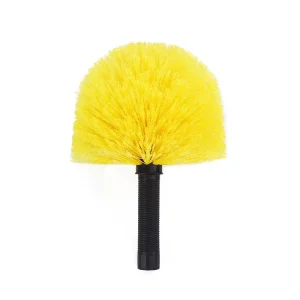 Screw-On Cobweb Duster Brush Head with Plastic and Stainless Steel Handle, Nylon Brush, 10-Inch, Pole Not Included