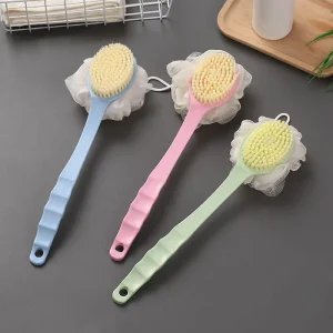 Scrubbing Gadget Bath Brush Exfoliating Towel Back Scrubber Long Handle Adult Soft Bristles Shower Bathing