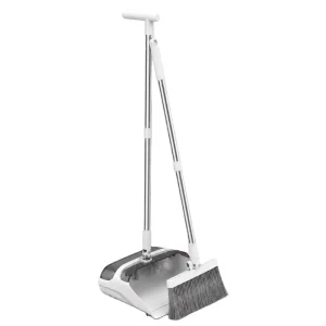 Self-Cleaning 180-Degree Rotating Broom Head with Four-Layer PET Bristles and Dustpan Set