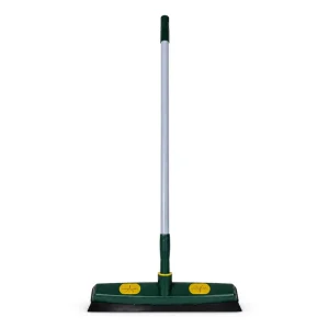 Self Cleaning Pet Hair Rubber Broom Squeegee Mop for Hardwood Floors Tile & Carpet with Iron Handle