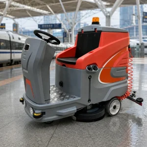 Self-Propelled 24V Battery Floor Scrubber Dryer with Dual Brushes