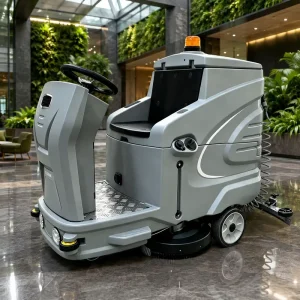 Self-Propelled 24V Battery Ride-On Dual-Brush Floor Scrubber Dryer