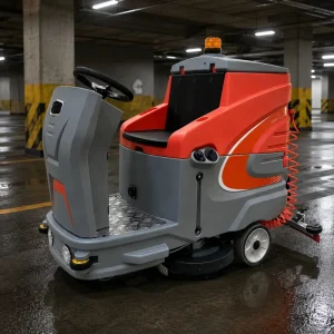 Self-Propelled Ride-On 24V Battery Dual-Brush Floor Scrubber Dryer