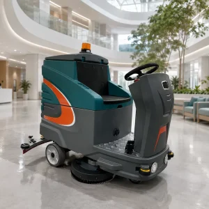 Self-Propelled Ride-On 24V Battery Floor Washer for Retail Stores