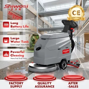 Self-Propelled Walk-Behind Floor Scrubber Dryer 2150 m²/h Industrial Cleaner