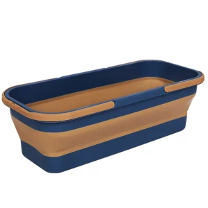 Self-Wringing Collapsible Portable Mop Bucket-Foot Operated Spin Design Durable Plastic for Easy Home & Outdoor Use