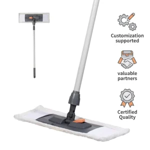 Self Wringing Flat Mop with Gift Box Butterfly Squeeze Lazy Mop Hands Free Folding Floor Cleaner with Microfiber Pads