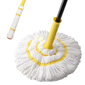 Self-Wringing Microfiber Mop with Long Handle for Kitchen, Hardwood, Bathroom and Office Floors