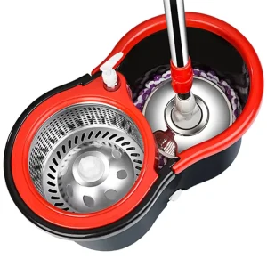 Self wringer Mop Hotsale 360 Degree Rotation Red Bucket Cleaning Floor Magic Spinning Mop and Bucket Set