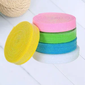 Semi-Finished Kitchen Cleaning Sponge Raw Material, Scrubber Scouring Pad Roll, Lurex Fabric