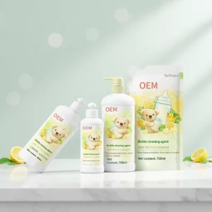 Sensitive Skin Baby Bottle Fruit Vegetable Tableware Liquid Cleaner Eco Friendly Detergent 700ml OEM