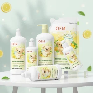 Sensitive Skin Baby Bottle Fruit Vegetable Tableware Liquid Eco Friendly Detergent 700ml OEM High quality