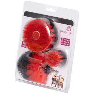 Set of 3 Pcs Plastic Electric Drill Cleaning Brushes Household Cleaning Polishing Car Wash Accessories for Wheel Cleaning