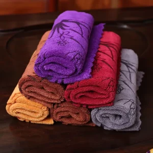 Shaohua Woven Microfiber Kitchen Tea Towels Super Absorbent Lint Free Polyester Home Towel Quick Dry Disposable Dishes