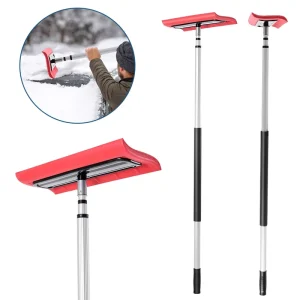 Shinming Snow Shovel Tool Telescopic Ceiling Snow Removal Sturdy EVA Brush With Aluminum Pole Household Cleaning