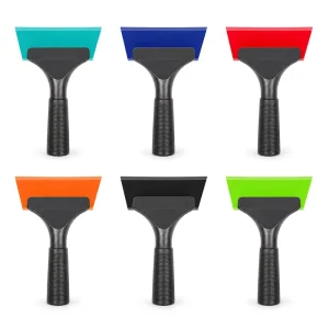 Short Handle Aluminum Alloy Car Wrap Squeegee Rubber Blade Window Tint Water Removal Clean Tool